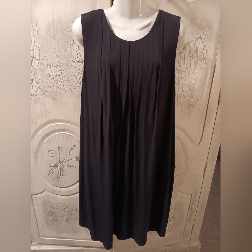 Calvin Klein Pleated Black Dress
